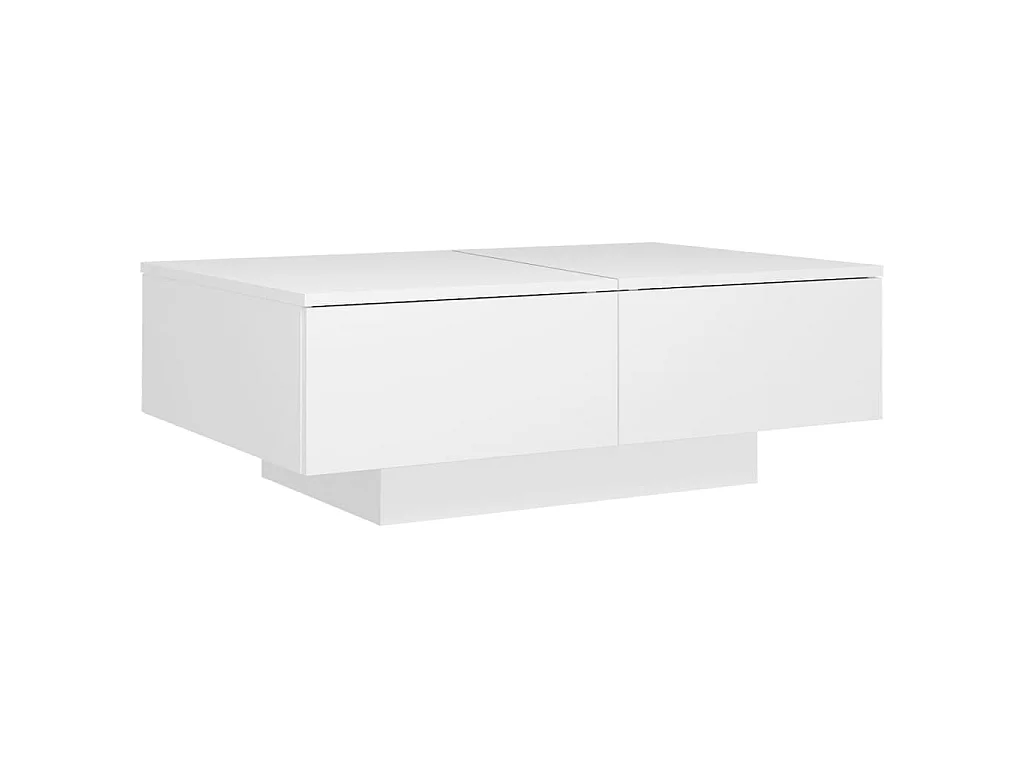 Mesa de centro 90x60x31 cm contraplacado branco PT277546