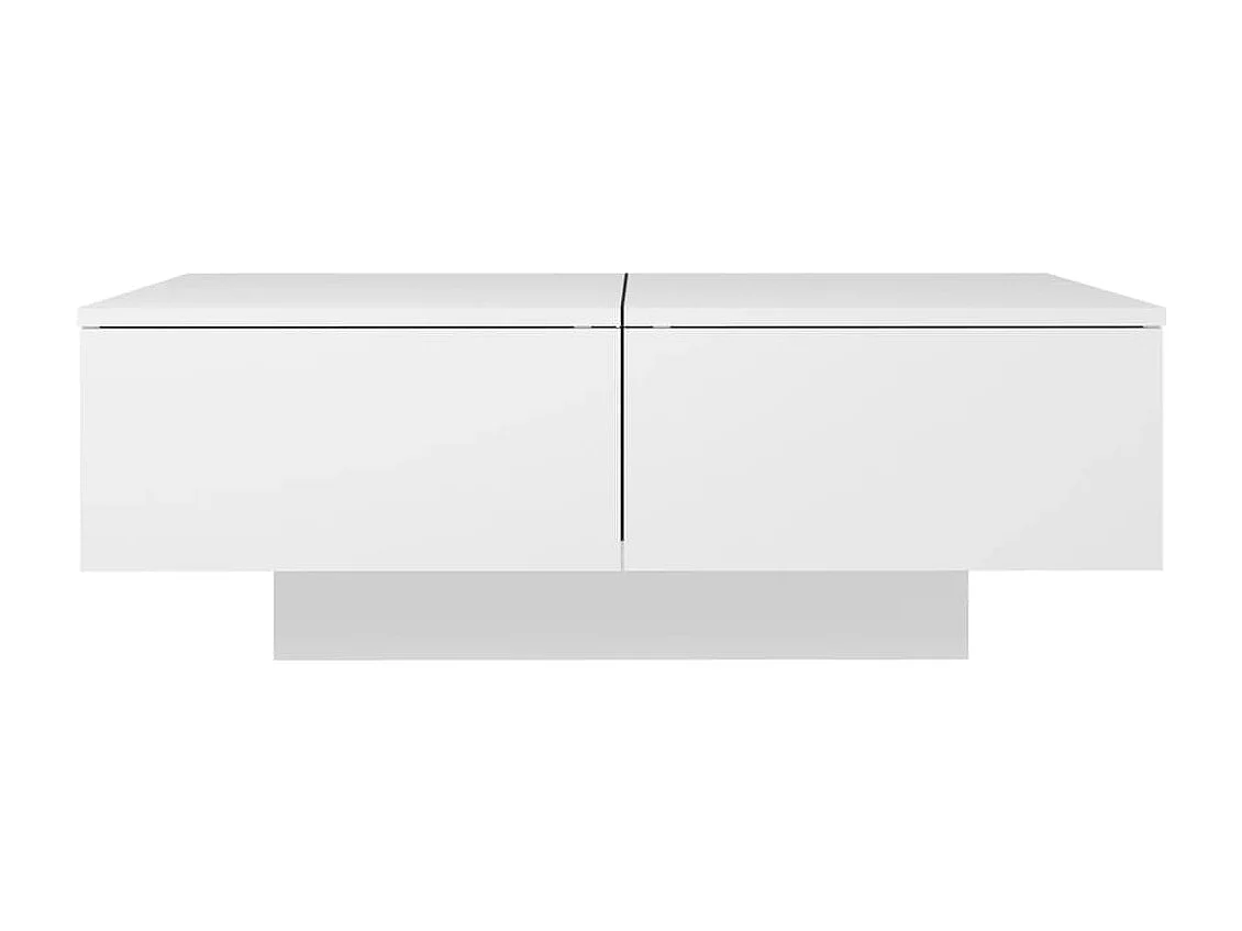 Mesa de centro 90x60x31 cm contraplacado branco PT277546