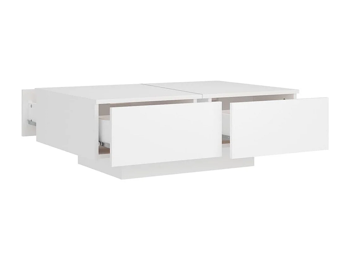 Table basse Blanc 90x60x31 cm Aggloméré OFR16667 BonneVie Meuble