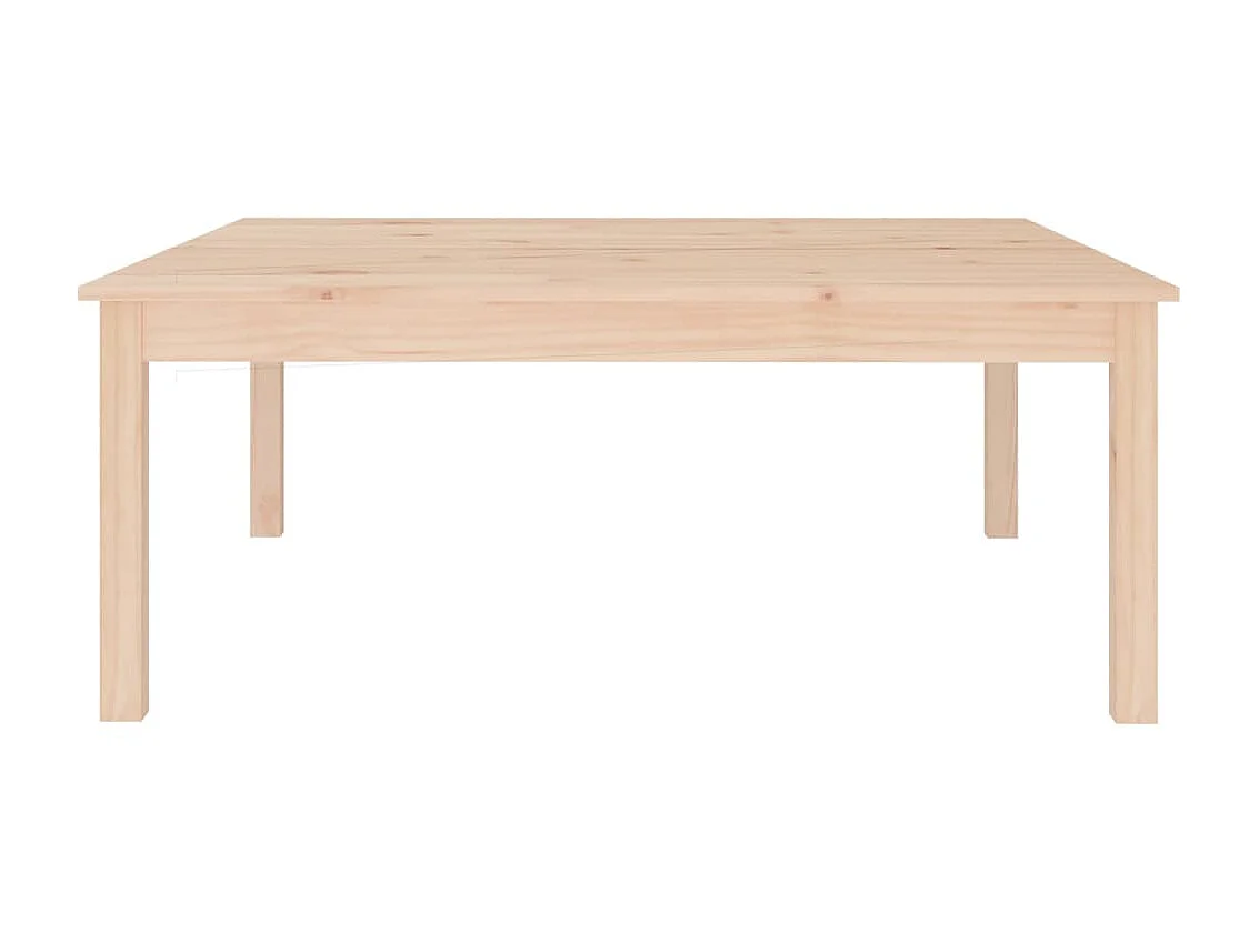Mesa de centro de madera maciza de pino 100x100x40 cm ES88485