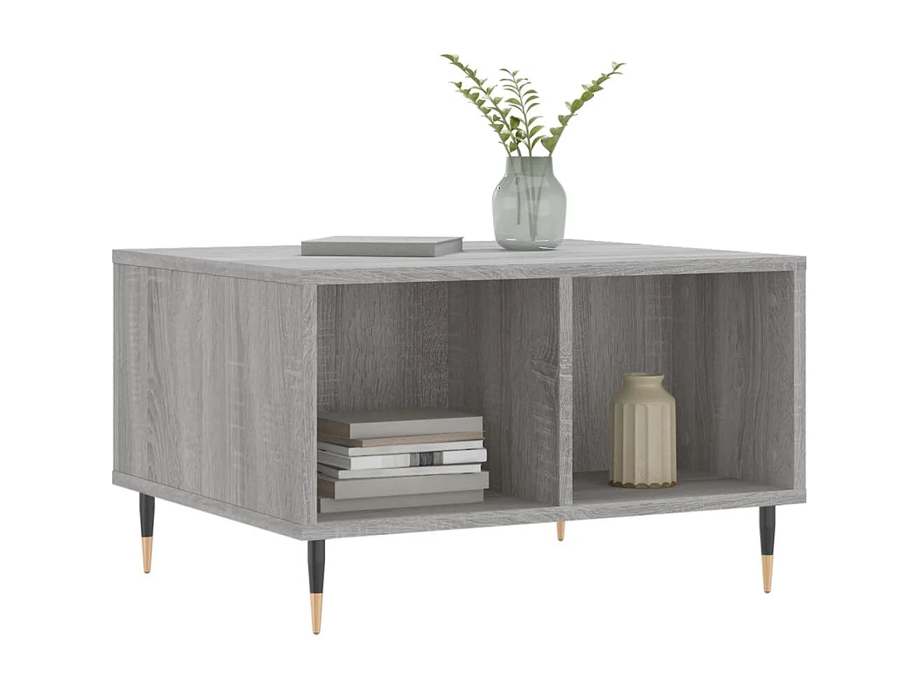 Table basse Sonoma gris 60x50x36,5 cm Bois d'ingénierie OFR98635 BonneVie Meuble