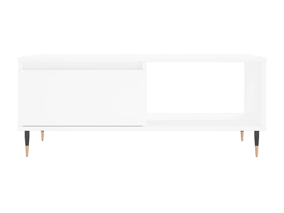 Mesa de centro madera contrachapada blanco 90x50x36,5 cm ES35962