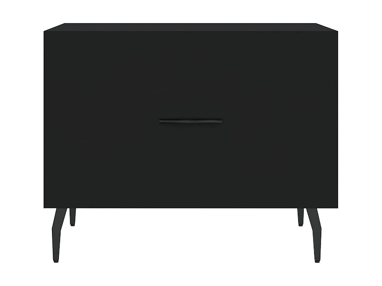 Table basse Noir 50x50x40 cm Bois d'ingénierie OFR63597 BonneVie Meuble