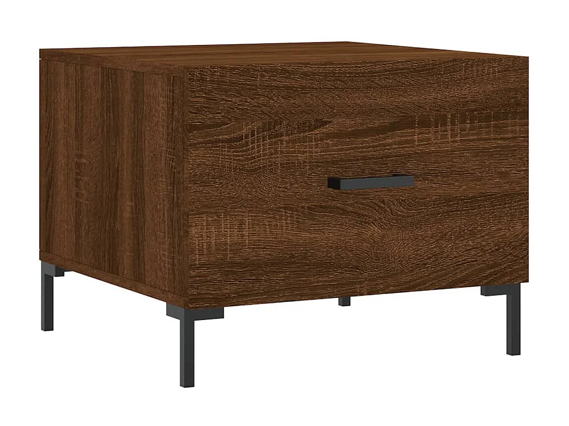 Mesa de centro 50x50x40 cm derivados madeira carvalho castanho PT336280