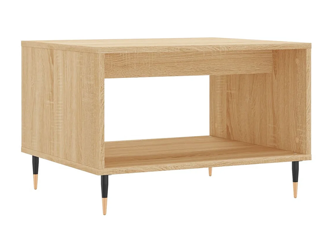Table basse chêne sonoma 60x50x40 cm bois d'ingénierie OFR37131 BonneVie Meuble