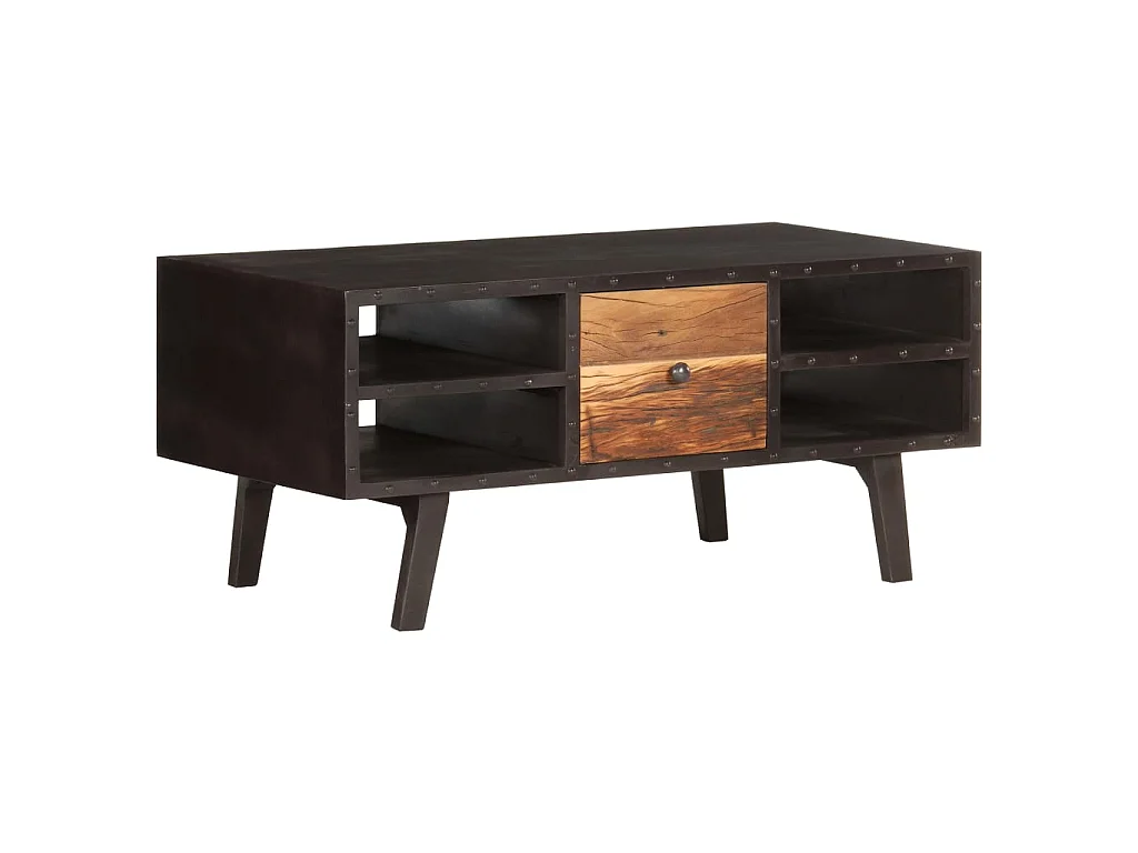 Mesa de centro 100x50x45 cm madeira recuperada maciça PT150490