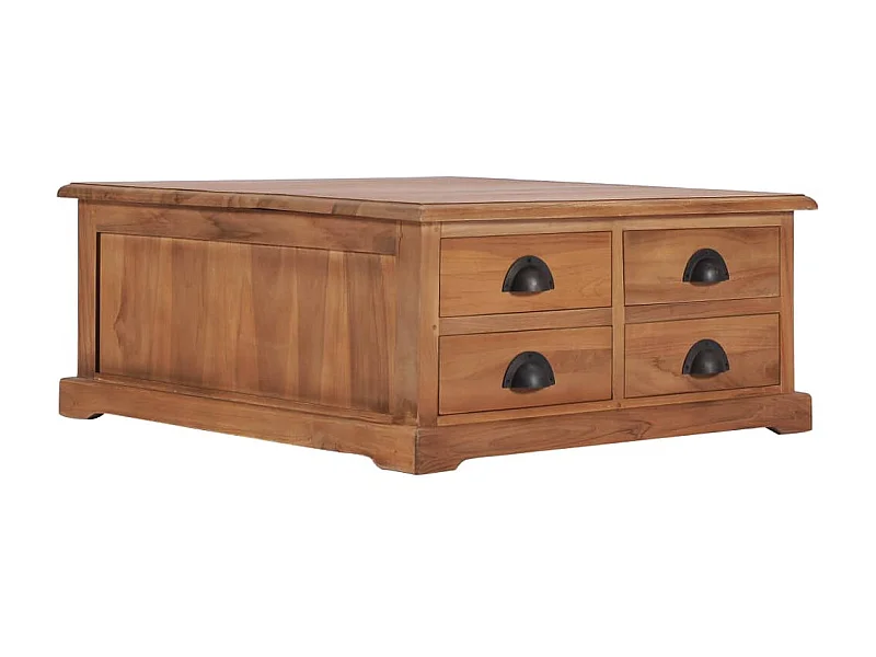 Mesa de centro 68x68x30 cm madeira de teca maciça PT322534