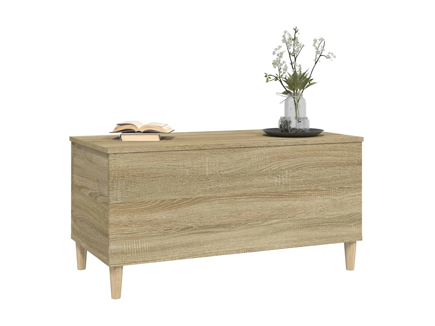 Mesa de centro madera contrachapada roble Sonoma 90x44,5x45 cm ES784948