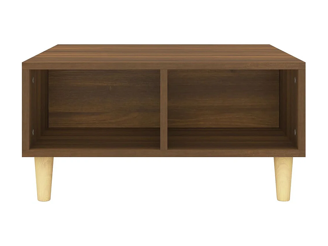 Table basse Chêne marron 60x60x30 cm Aggloméré OFR24856 BonneVie Meuble