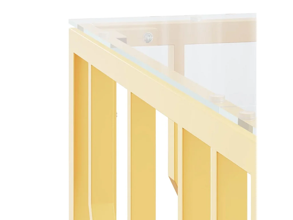 Salontafel 80x80x40 cm roestvrij staal en glas goudkleurig NL19998