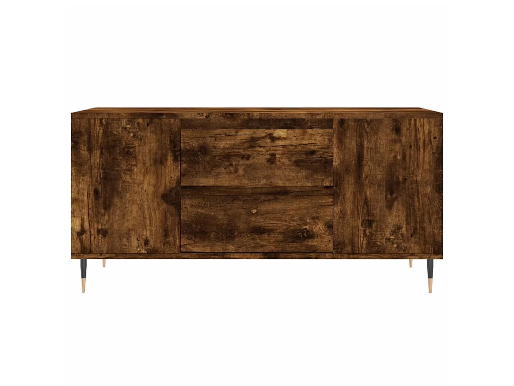 Table basse chêne fumé 102x44,5x50 cm bois d'ingénierie OFR98206 BonneVie Meuble