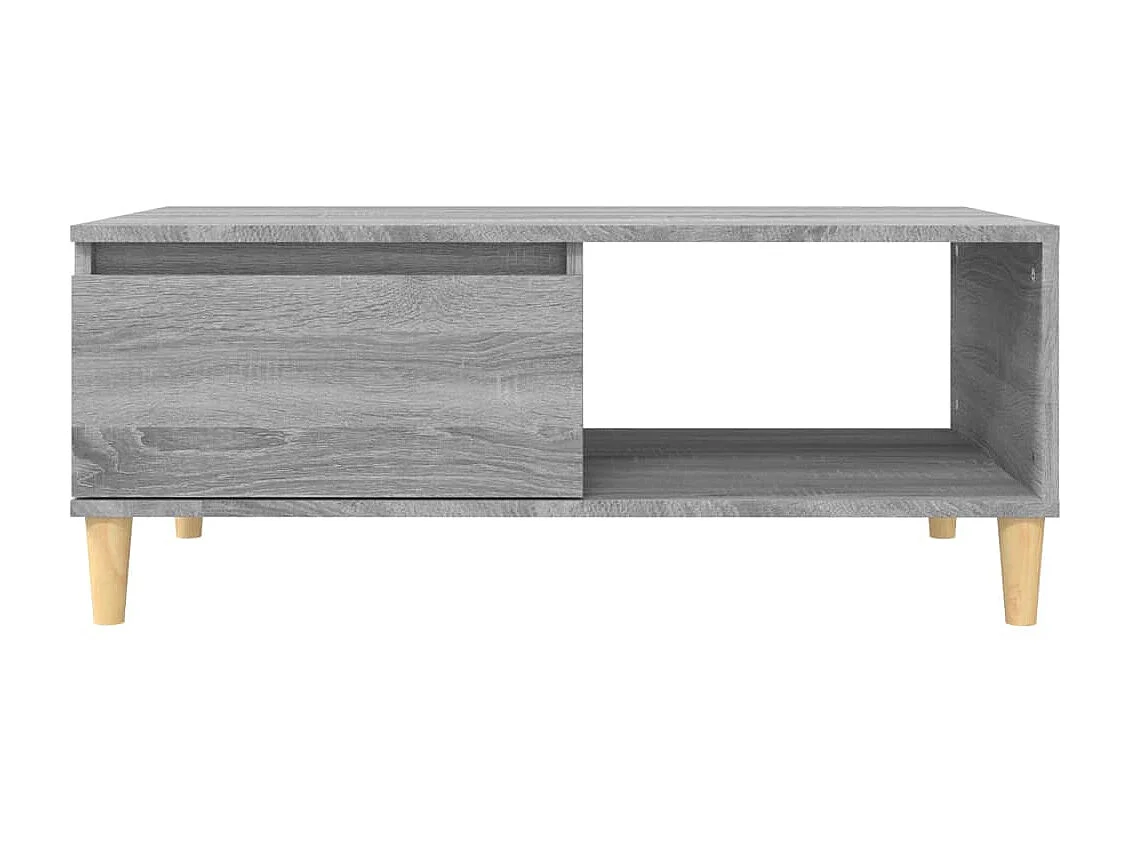 Table basse Sonoma gris 90x50x36,5 cm Bois d'ingénierie OFR64696 BonneVie Meuble