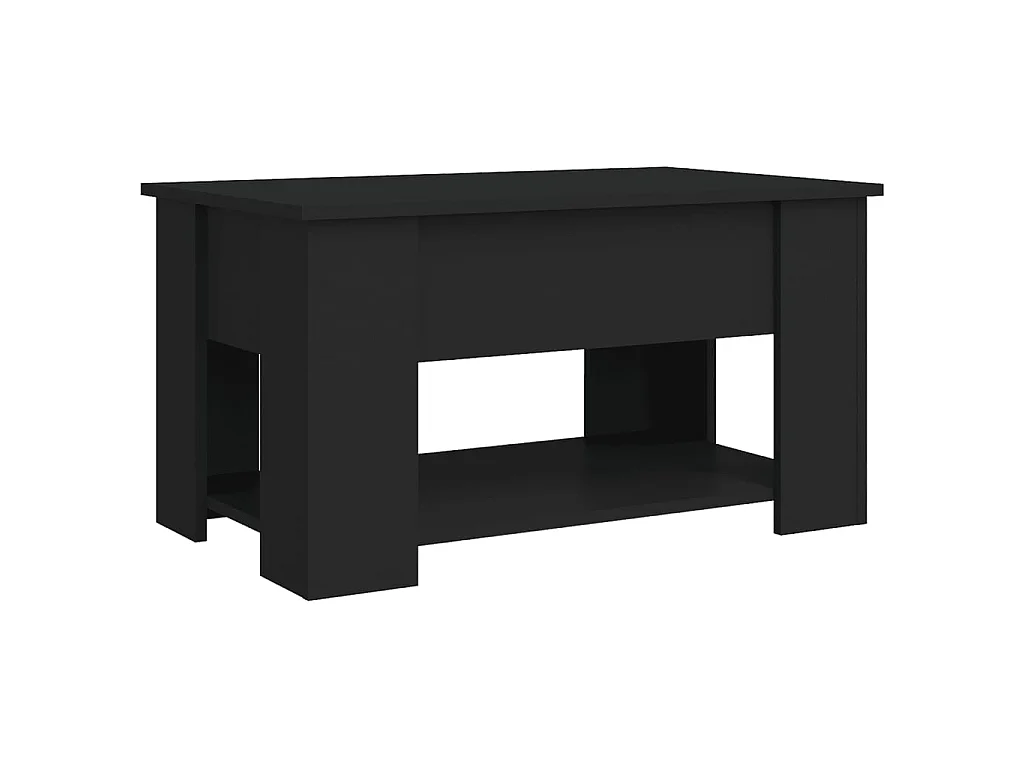 Mesa de centro 79x49x41 cm madeira processada preto PT492866