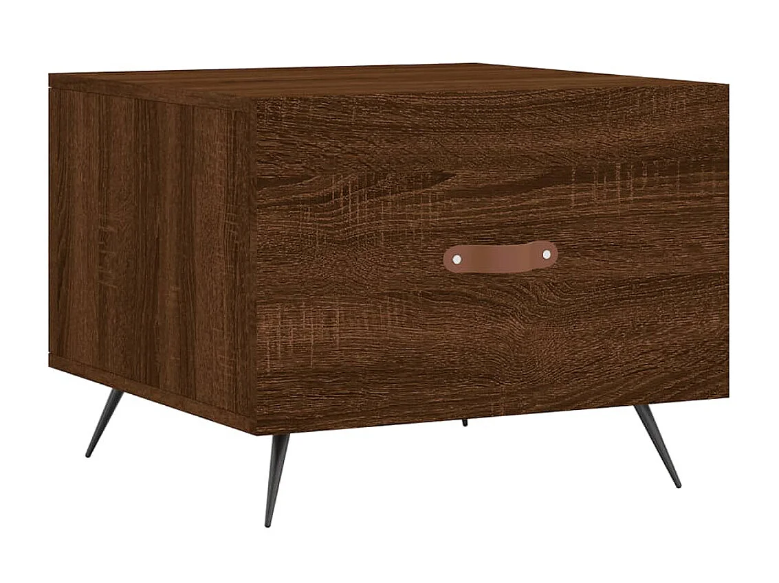 Table basse Chêne marron 50x50x40 cm Bois d'ingénierie OFR25058 BonneVie Meuble