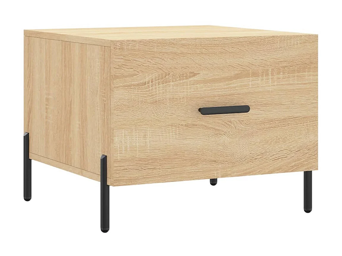Table basse Chêne sonoma 50x50x40 cm Bois d'ingénierie OFR20926 BonneVie Meuble