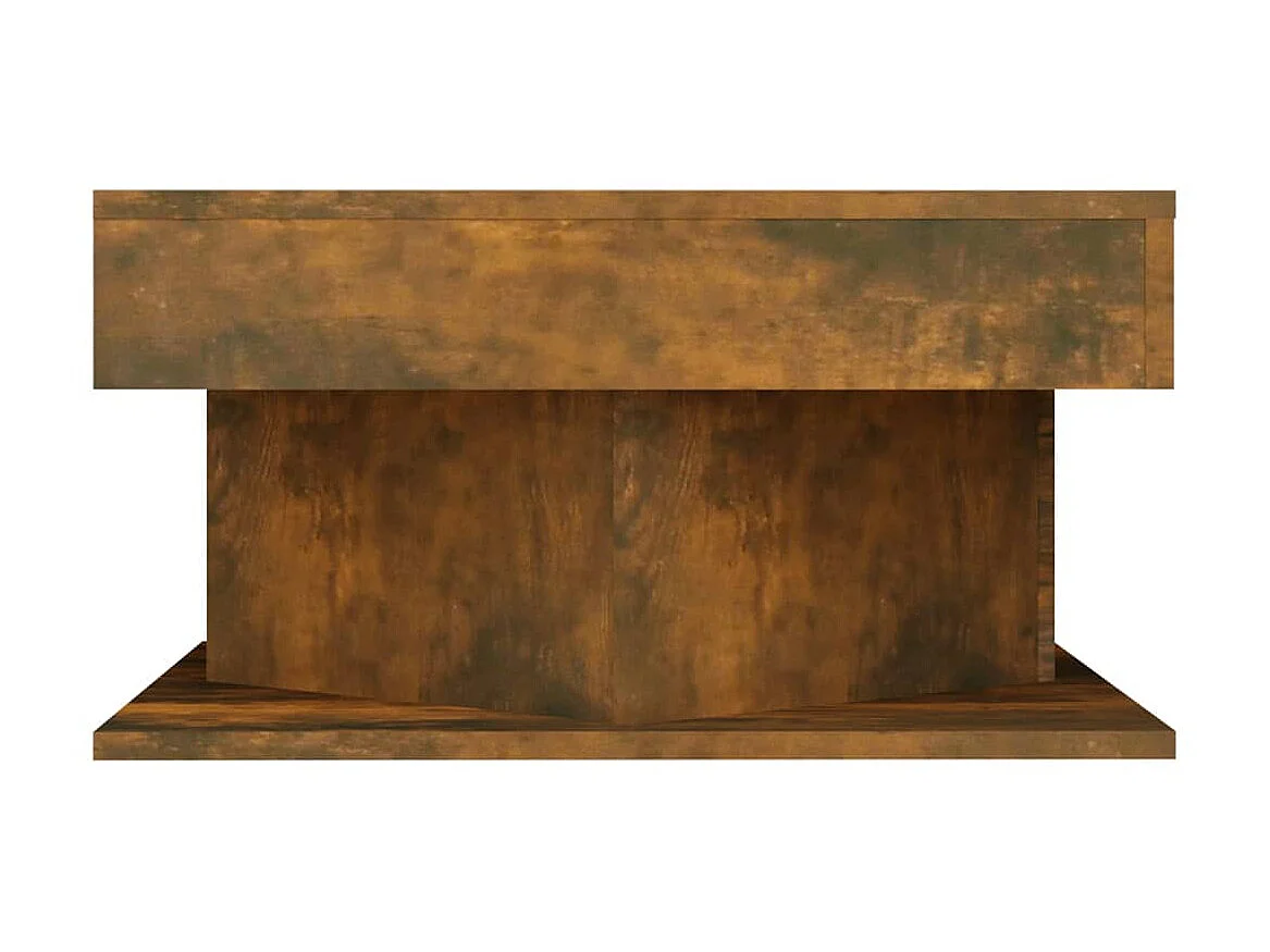 Mesa de centro madera contrachapada roble ahumado 57x57x30 cm ES47543
