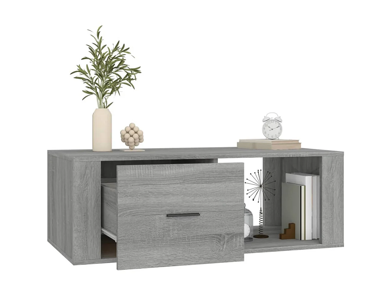 Mesa de centro madera contrachapada gris Sonoma 100x50,5x35 cm ES50097