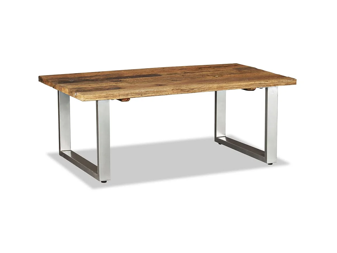 Table basse Bois de récupération massif 100 x 60 x 38 cm OFR21087 BonneVie Meuble