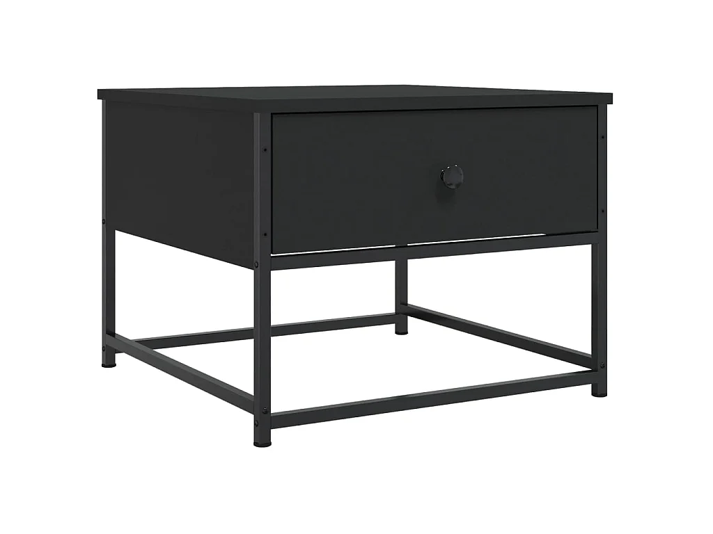 Mesa de centro madera de ingeniería negra 51x51x40 cm ES69655