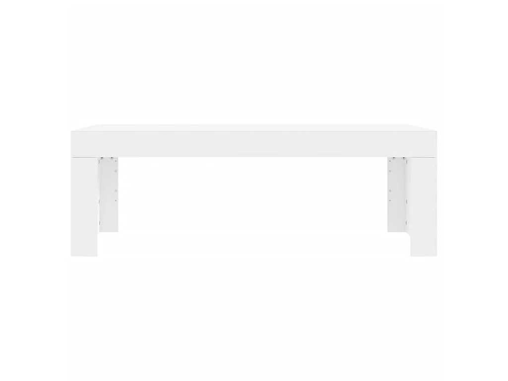 Table basse blanc 102x50x36 cm bois d'ingénierie OFR10310 BonneVie Meuble