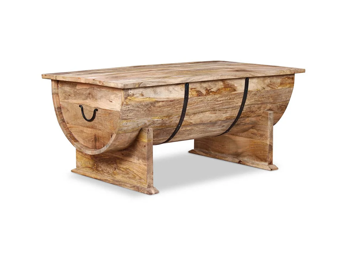 Table basse Bois de manguier massif 88 x 50 x 40 cm OFR37280 BonneVie Meuble