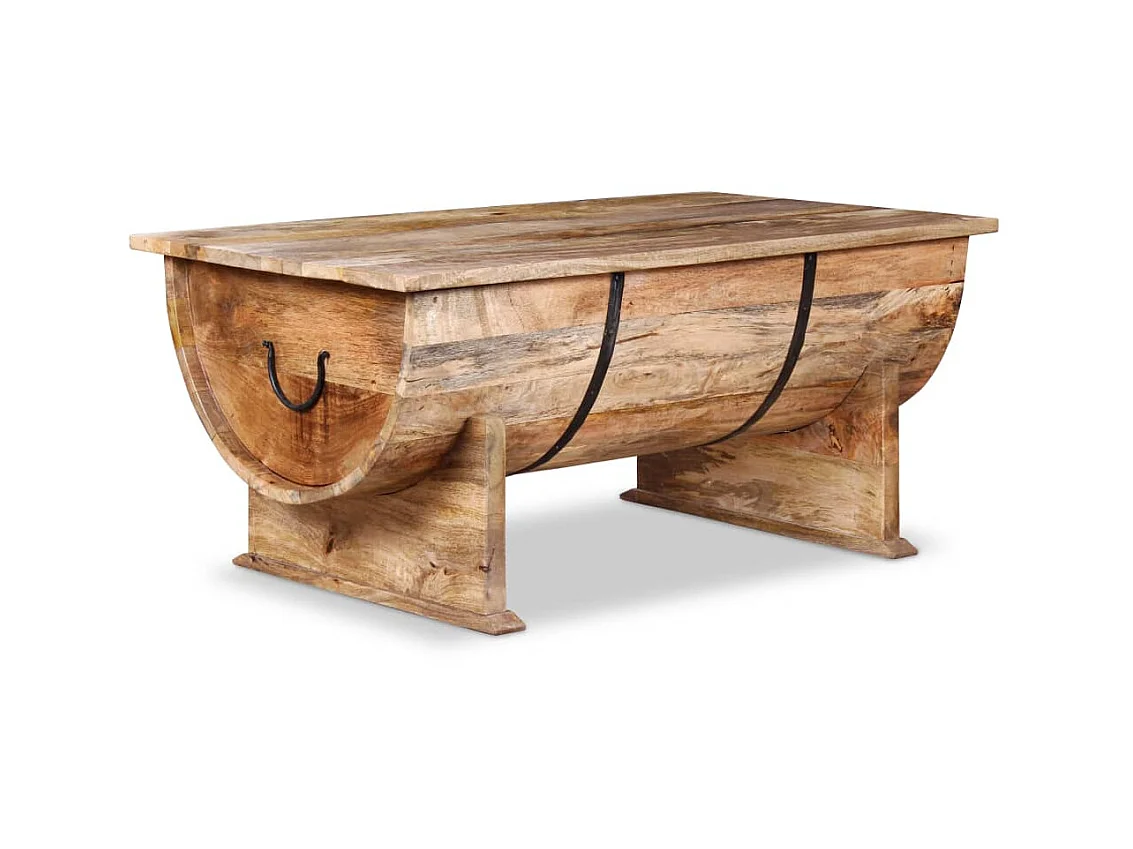 Table basse Bois de manguier massif 88 x 50 x 40 cm OFR37280 BonneVie Meuble