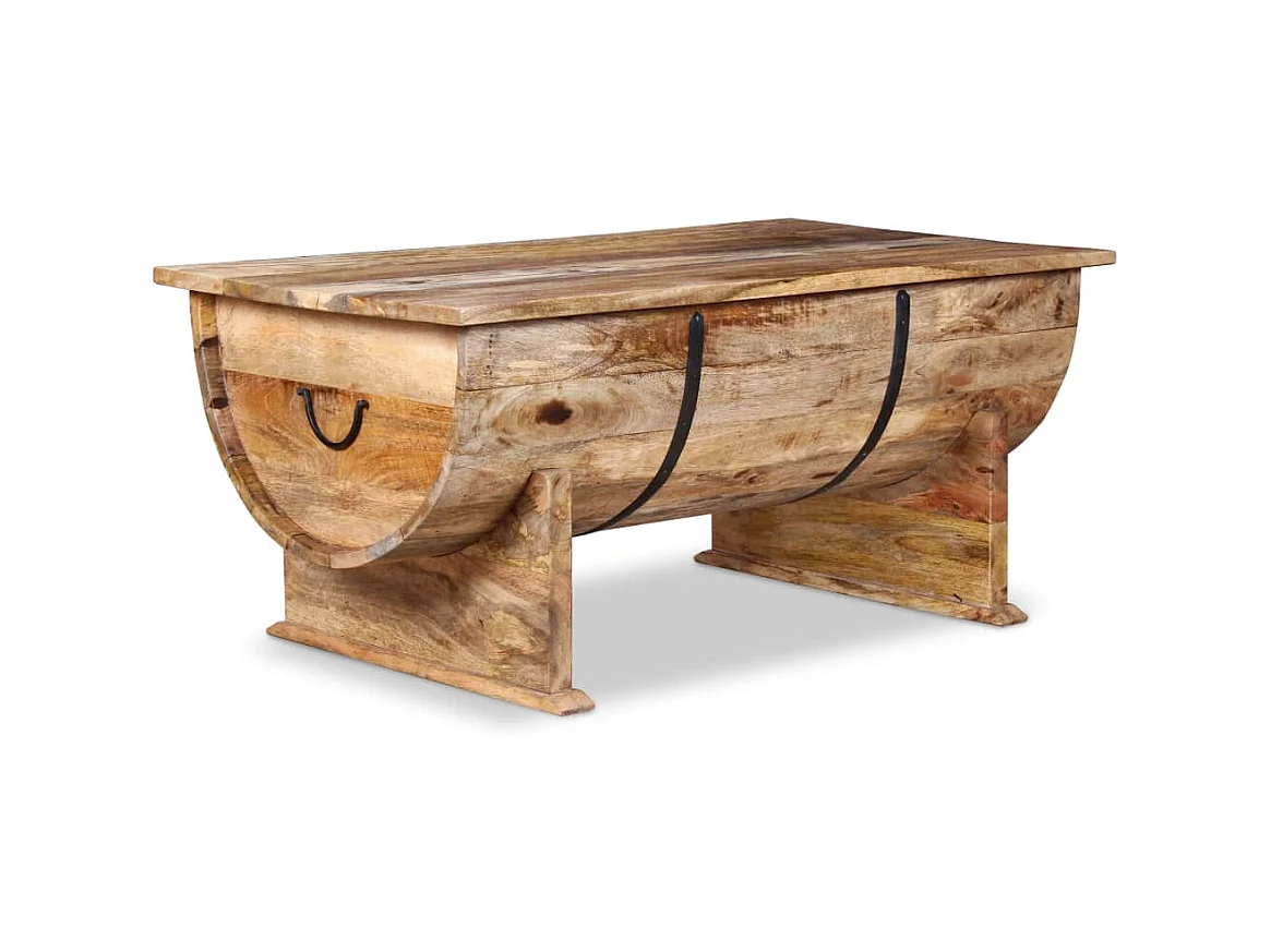 Table basse Bois de manguier massif 88 x 50 x 40 cm OFR37280 BonneVie Meuble