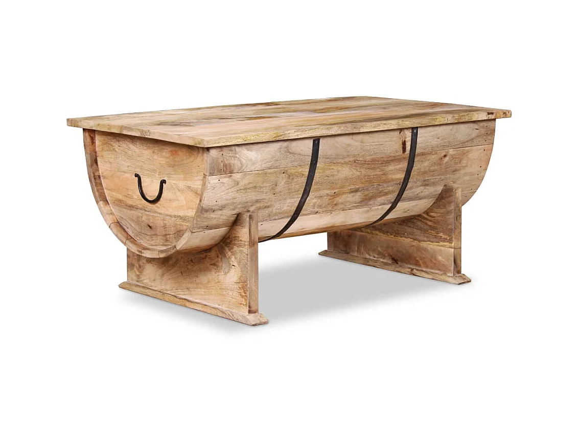 Table basse Bois de manguier massif 88 x 50 x 40 cm OFR37280 BonneVie Meuble