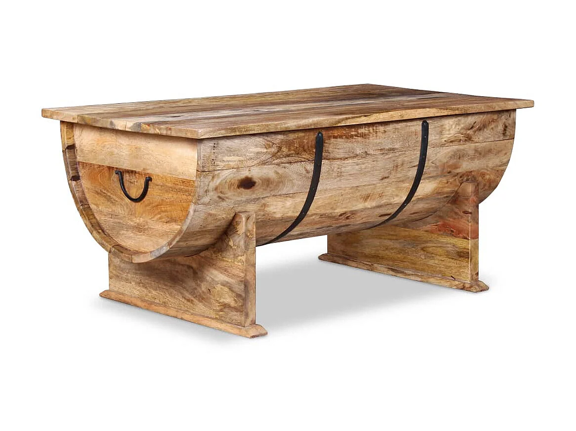 Table basse Bois de manguier massif 88 x 50 x 40 cm OFR37280 BonneVie Meuble