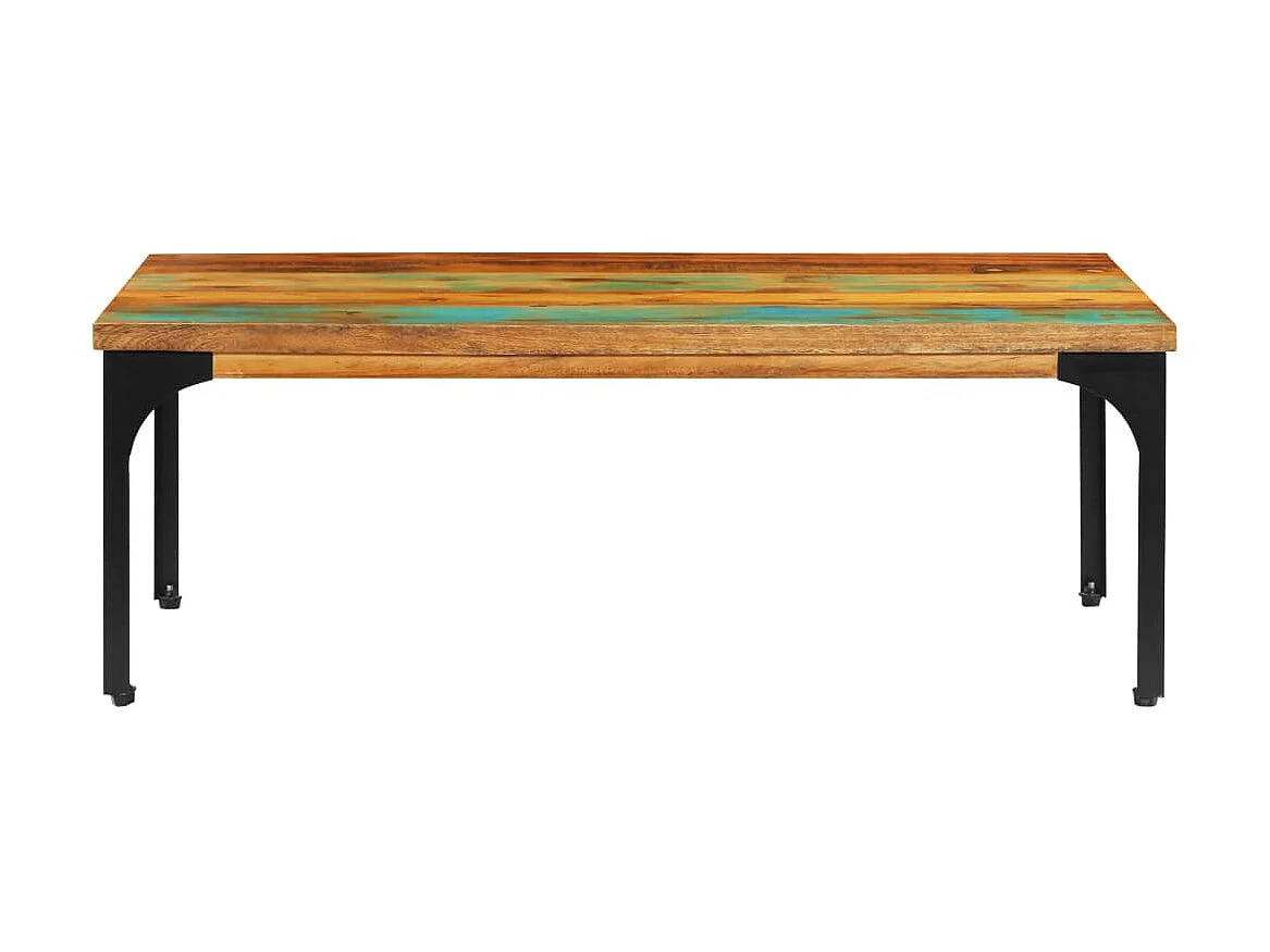 Mesa de centro madera maciza reciclada 100x60x35 cm ES53320