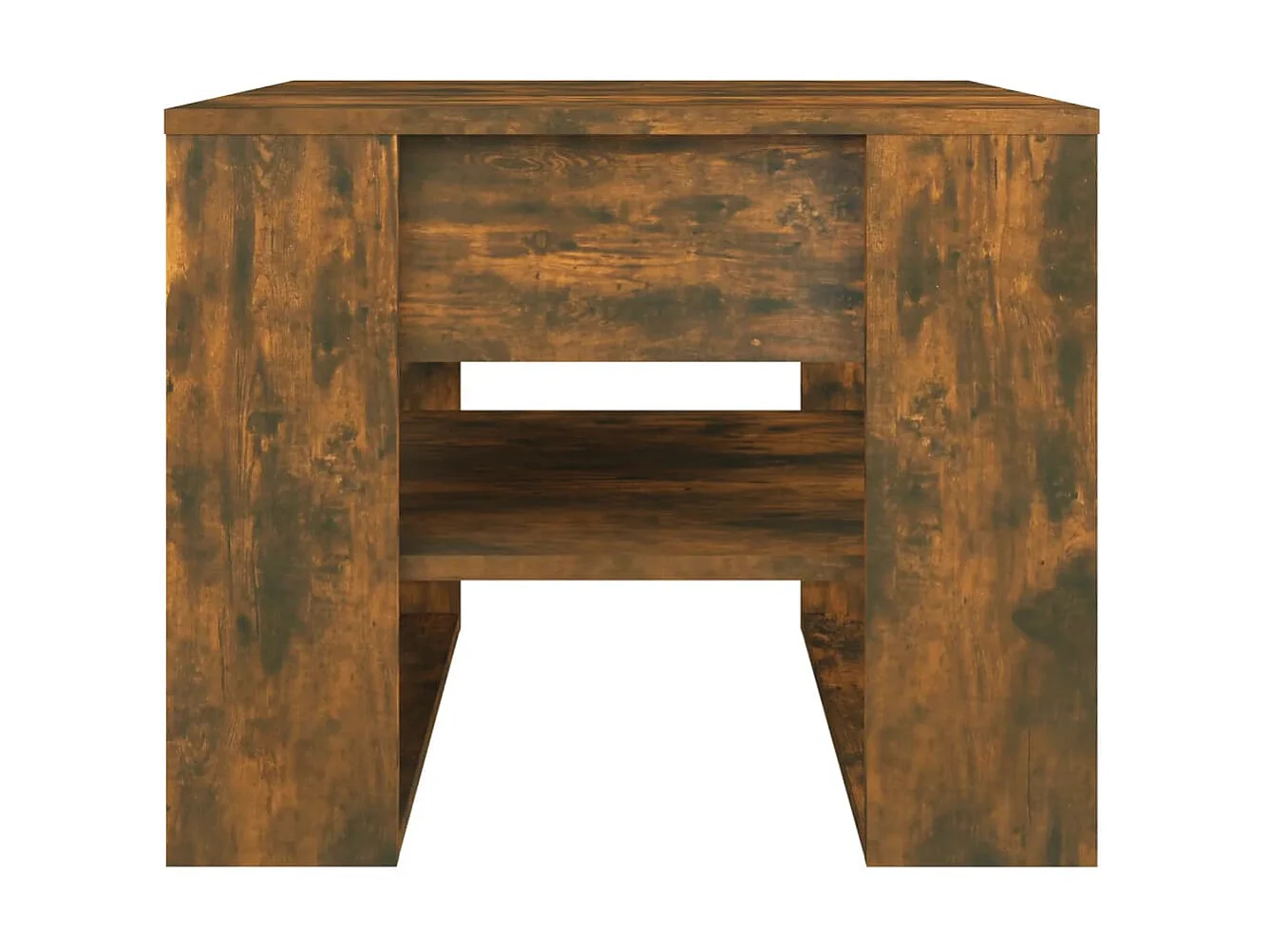 Table basse Chêne fumé 55,5x55x45 cm Bois d'ingénierie OFR72732 BonneVie Meuble