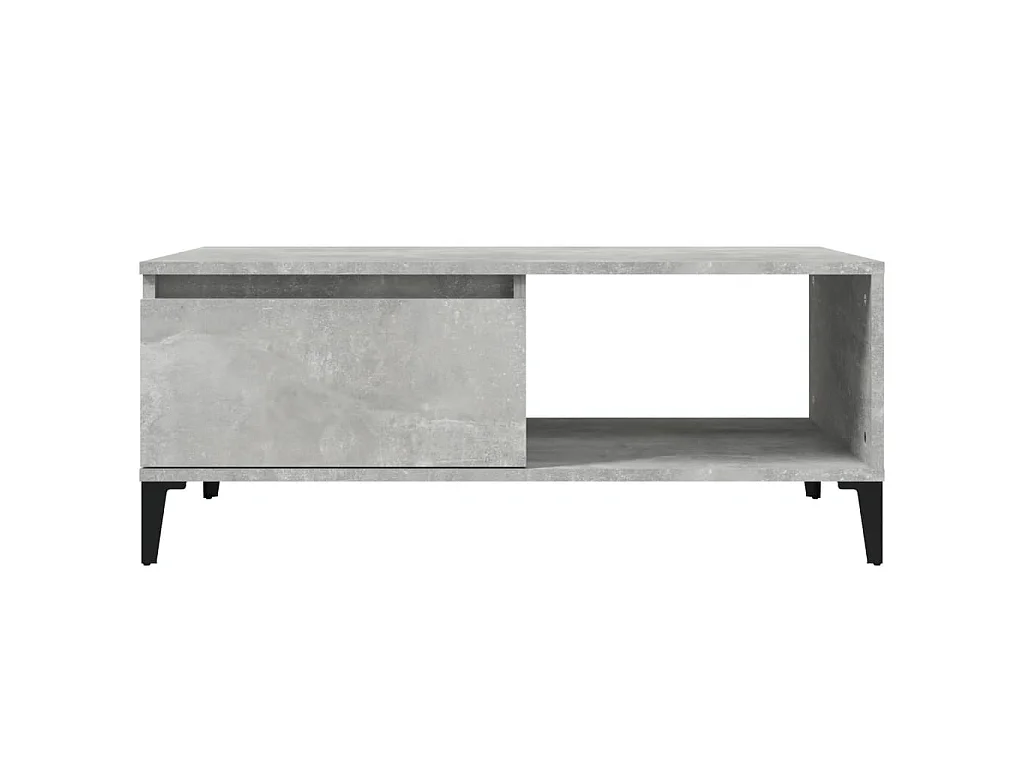 Table basse Gris béton 90x50x36,5 cm Bois d'ingénierie OFR38193 BonneVie Meuble