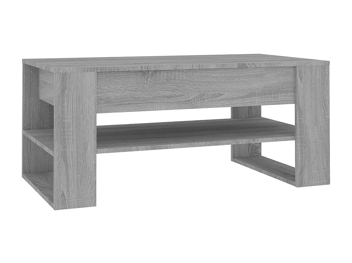 Mesa de centro madera contrachapada gris Sonoma 102x55x45 cm ES27656