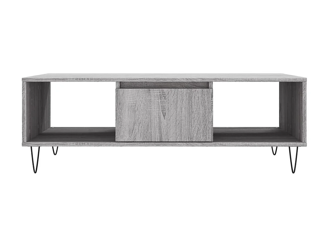 Table basse sonoma gris 104x60x35 cm bois d'ingénierie OFR87935 BonneVie Meuble