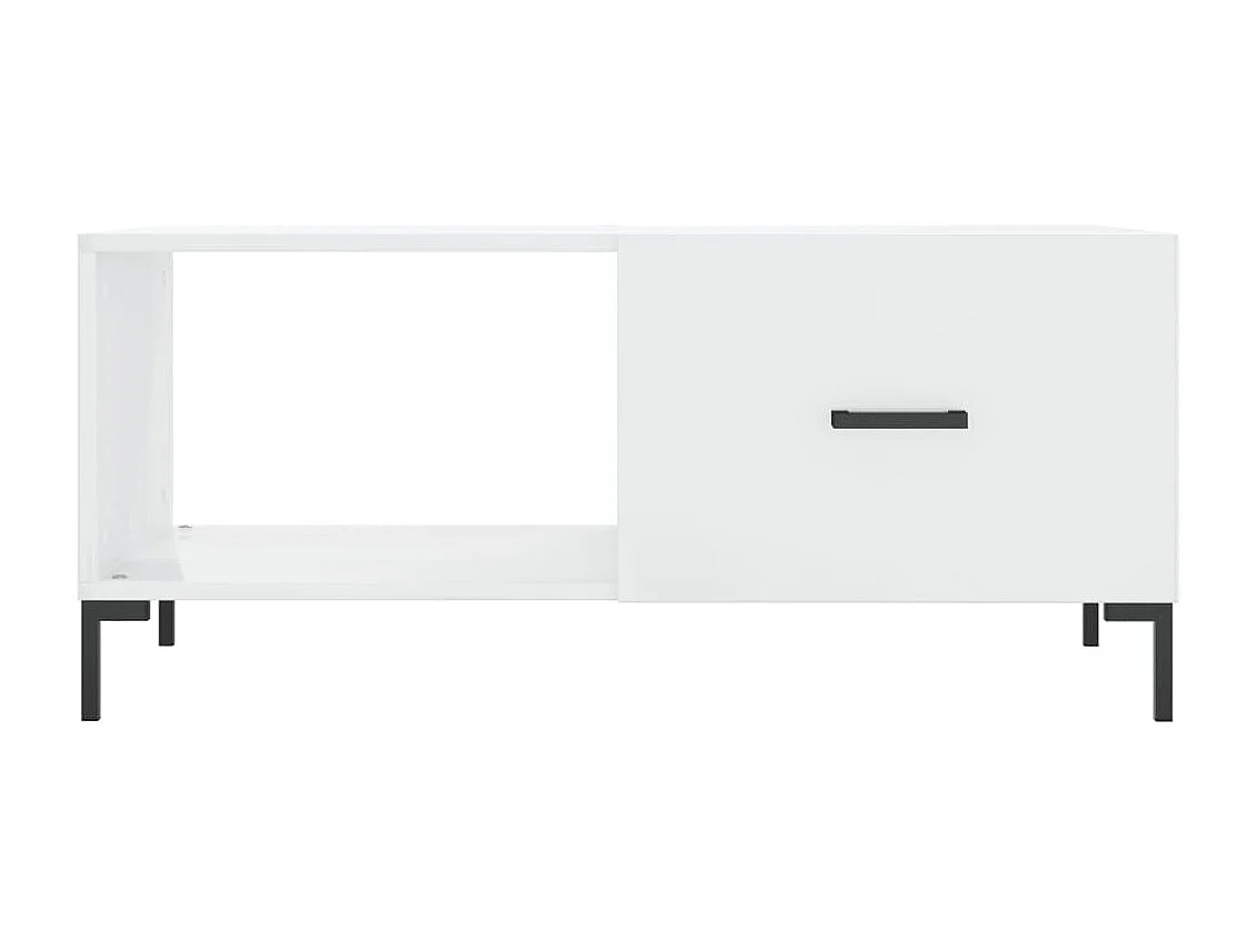 Mesa de centro 90x50x40 cm madeira processada branco brilhante PT658016