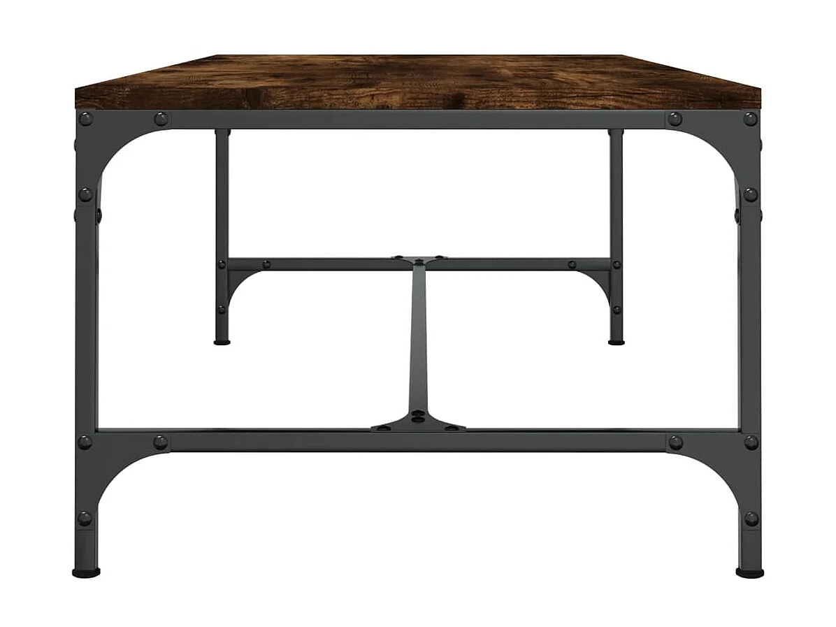 Table basse Chêne fumé 80x50x35 cm Bois d'ingénierie OFR44303 BonneVie Meuble