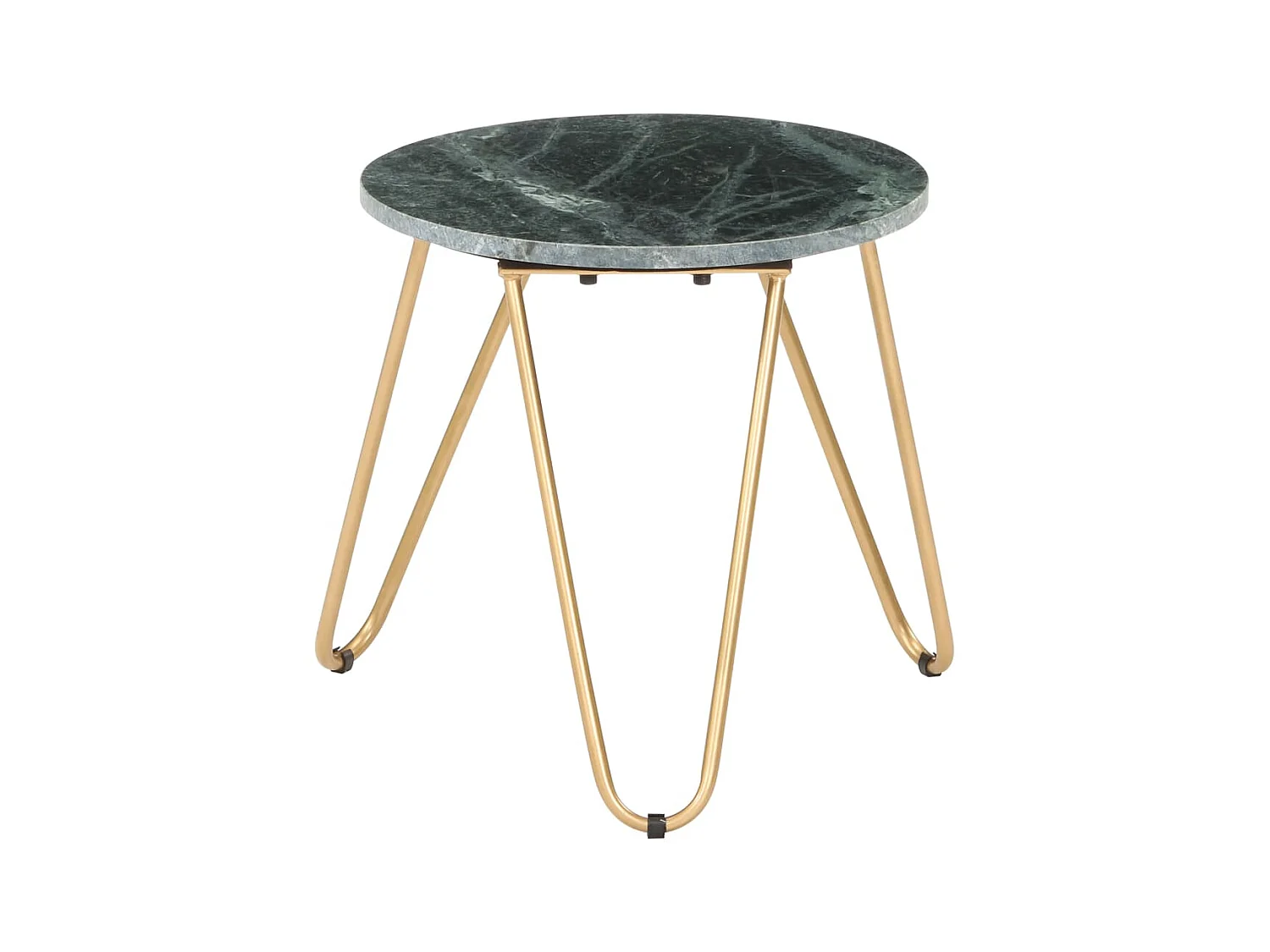Table basse Vert 40x40x40 cm Pierre véritable et texture marbre OFR60793 BonneVie Meuble