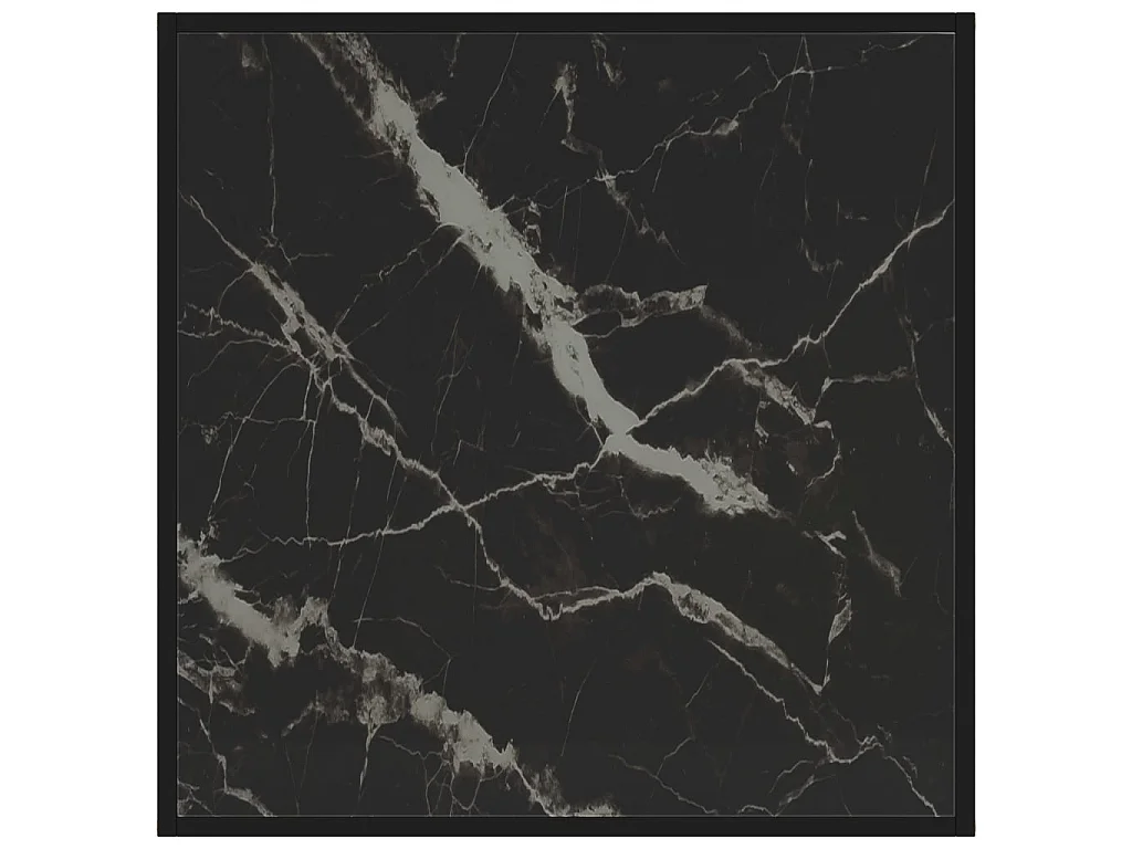 Mesa de centro negra vidrio templado 80x80x35 cm ES69247