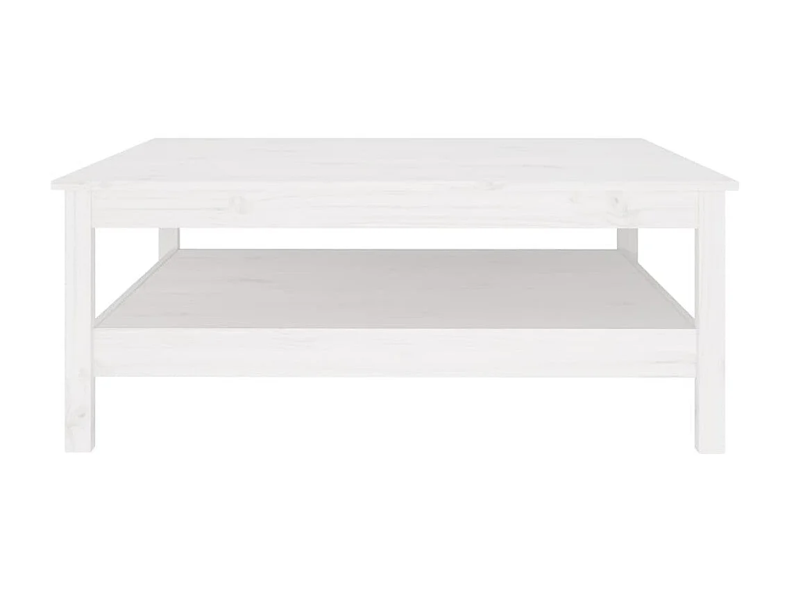 Mesa de centro 100x100x40 cm pinho maciço branco PT464783