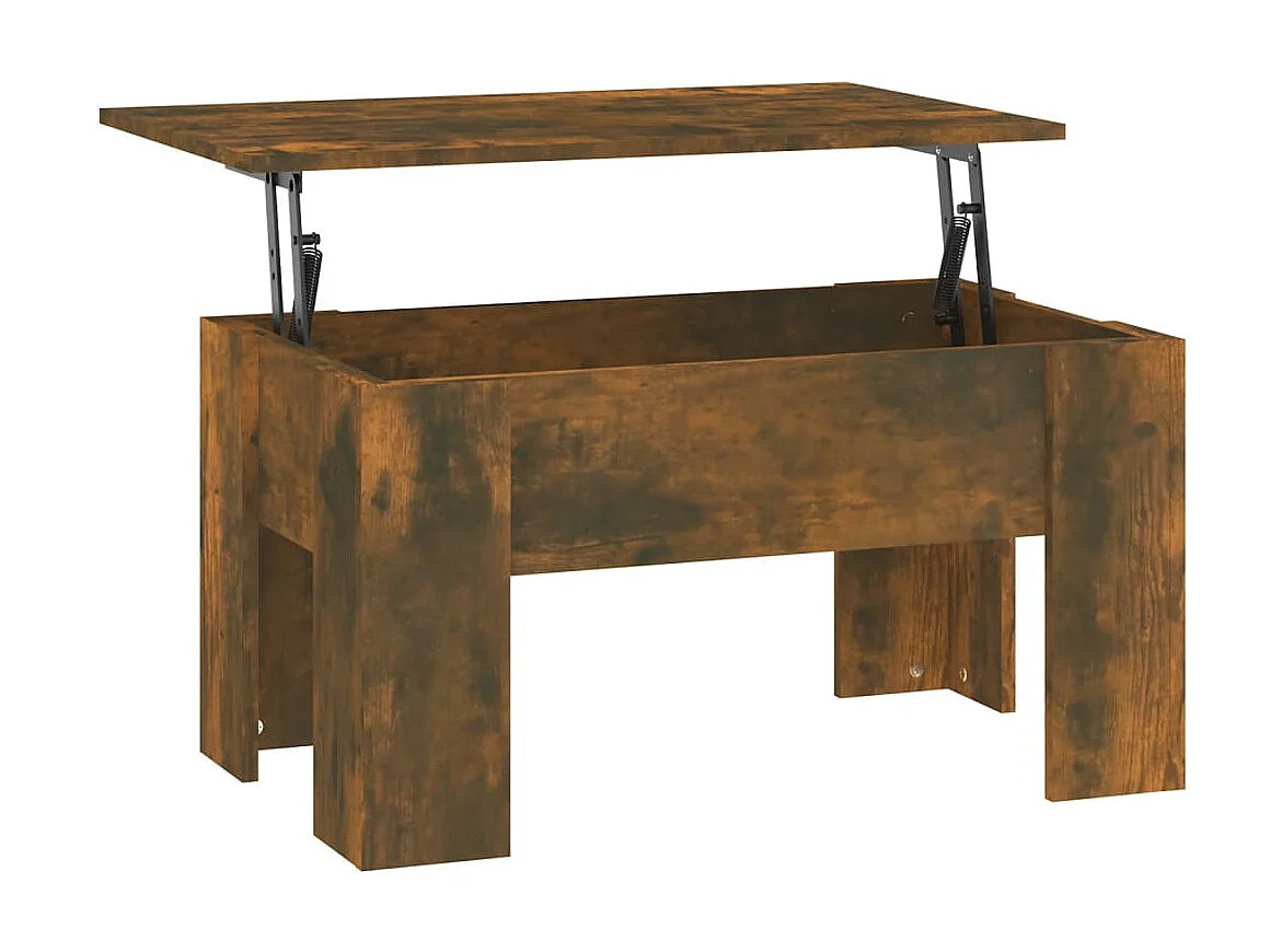 Mesa de centro 79x49x41 cm madeira processada carvalho fumado PT125291