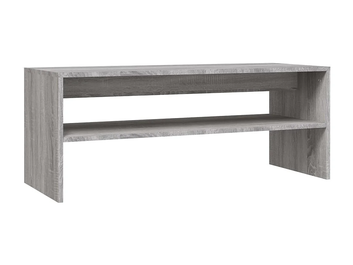 Mesa de centro madera contrachapada gris Sonoma 100x40x40 cm ES90223