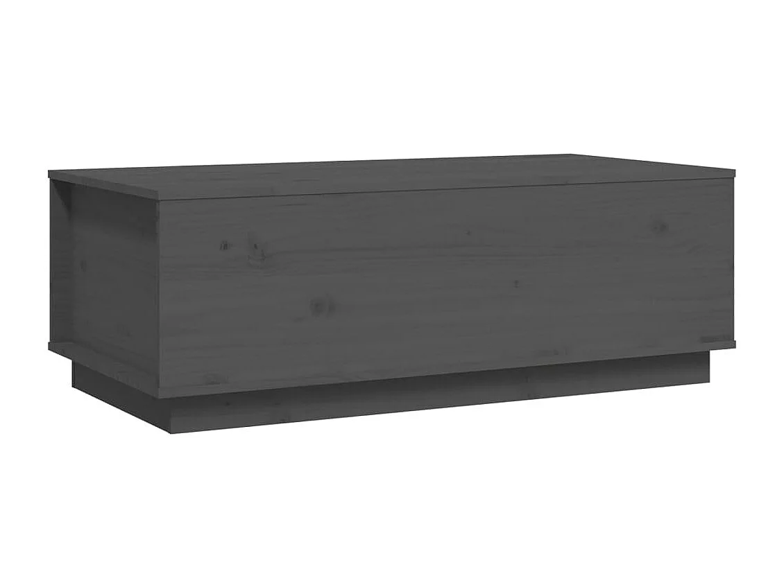 Mesa de centro de madera maciza de pino gris 100x50x35 cm ES354178