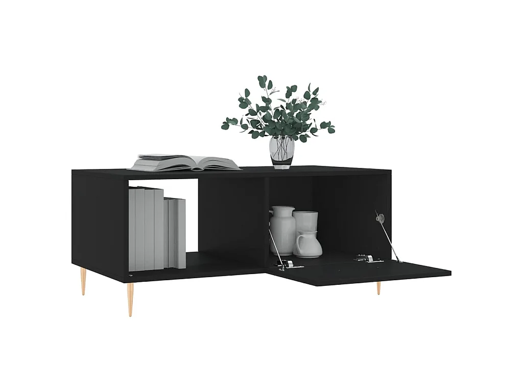 Mesa de centro 90x50x40 cm madeira processada preto PT138552