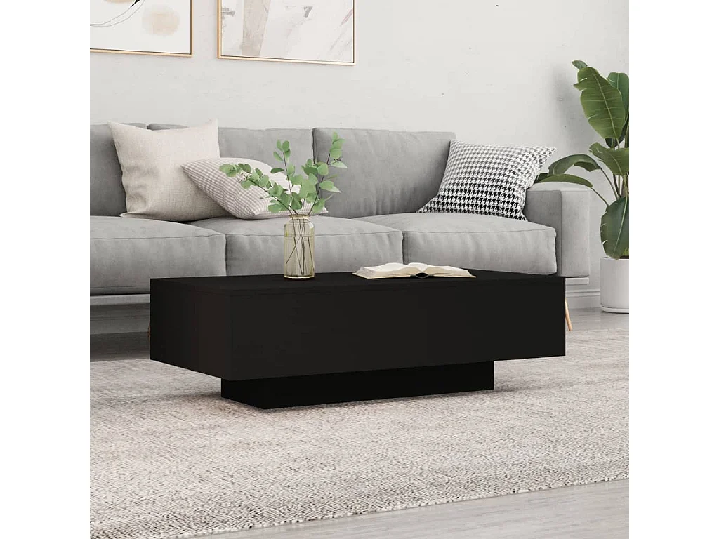 Mesa de centro 100x49,5x31 cm derivados de madeira preto PT584188