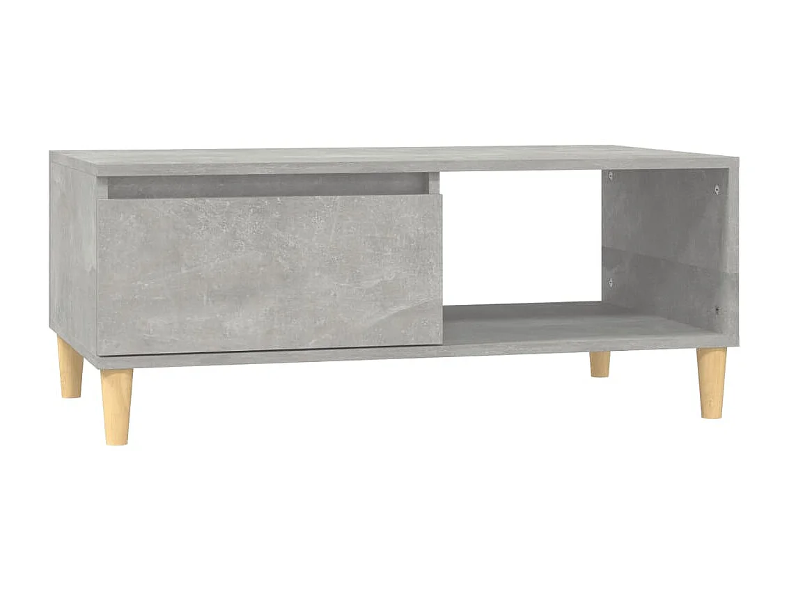 Table basse Gris béton 90x50x36,5 cm Bois d'ingénierie OFR71803 BonneVie Meuble