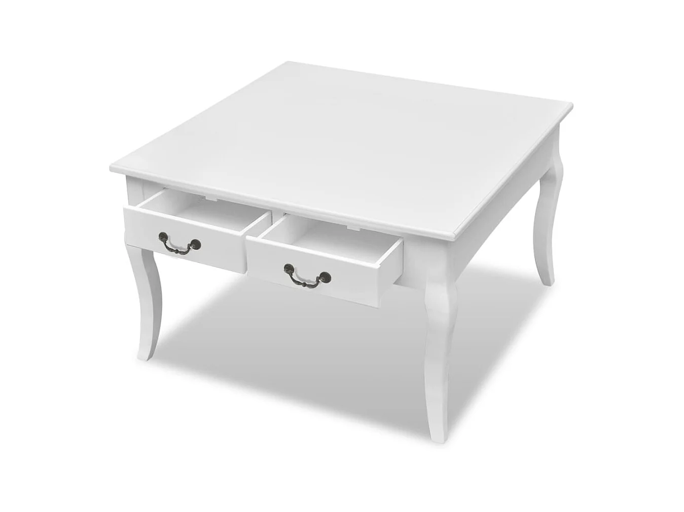 Table basse avec 4 tiroirs Blanc OFR81484 BonneVie Meuble