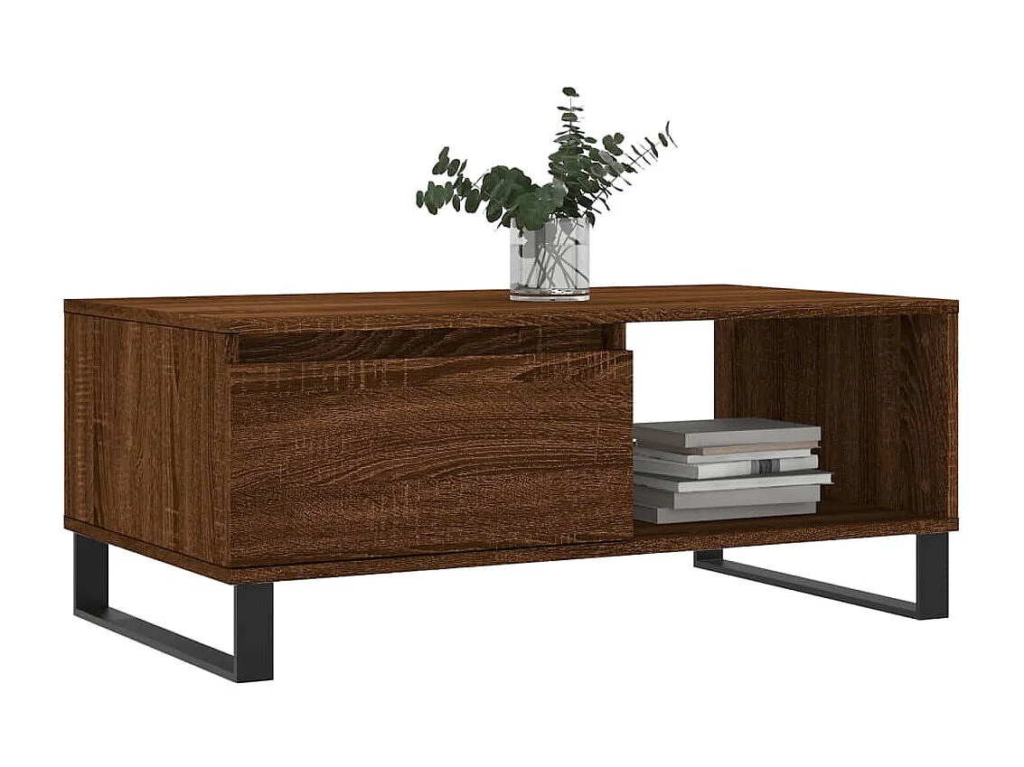 Mesa de centro 90x50x36,5cm derivados madeira carvalho castanho PT368278