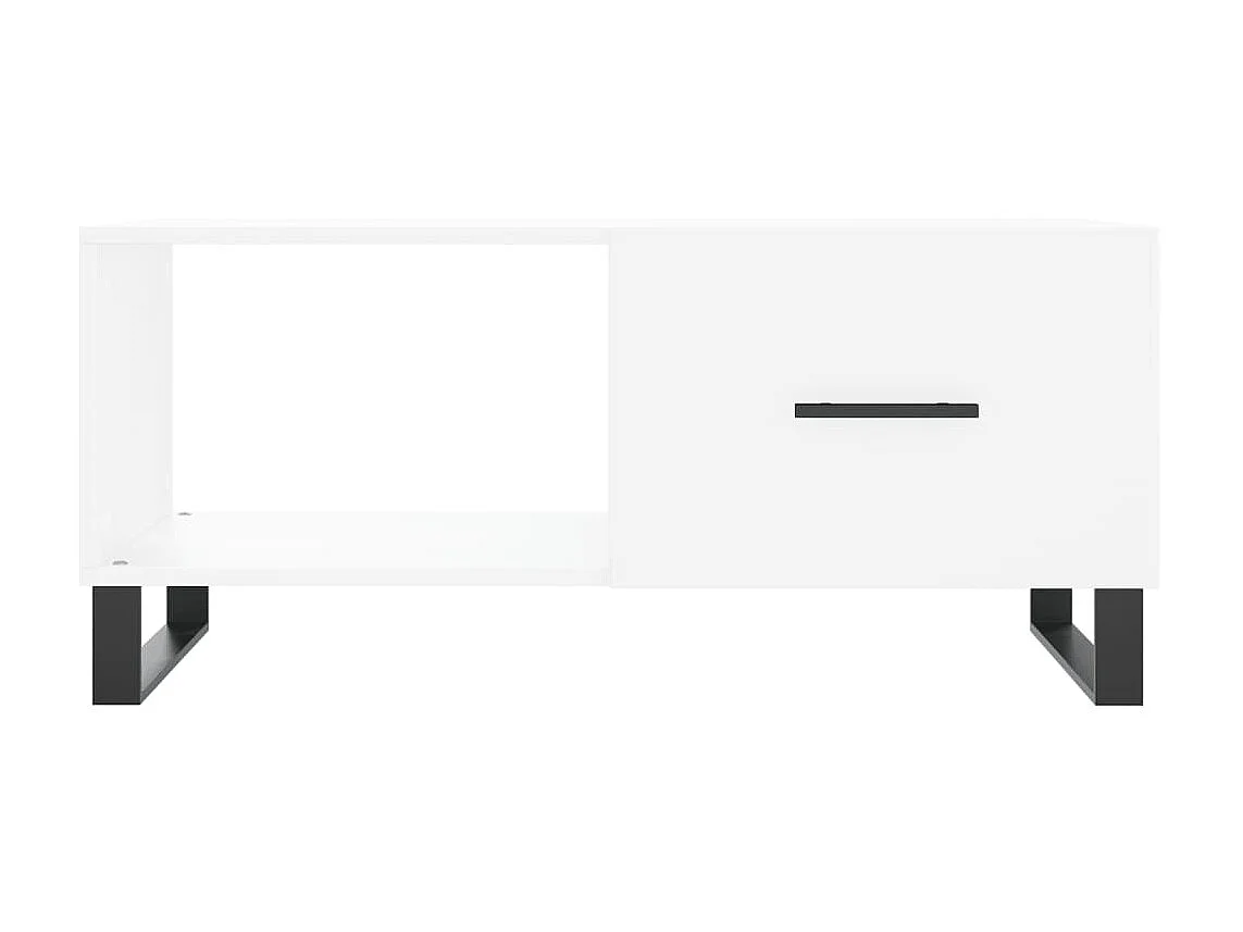 Table basse blanc 90x50x40 cm bois d'ingénierie OFR53358 BonneVie Meuble
