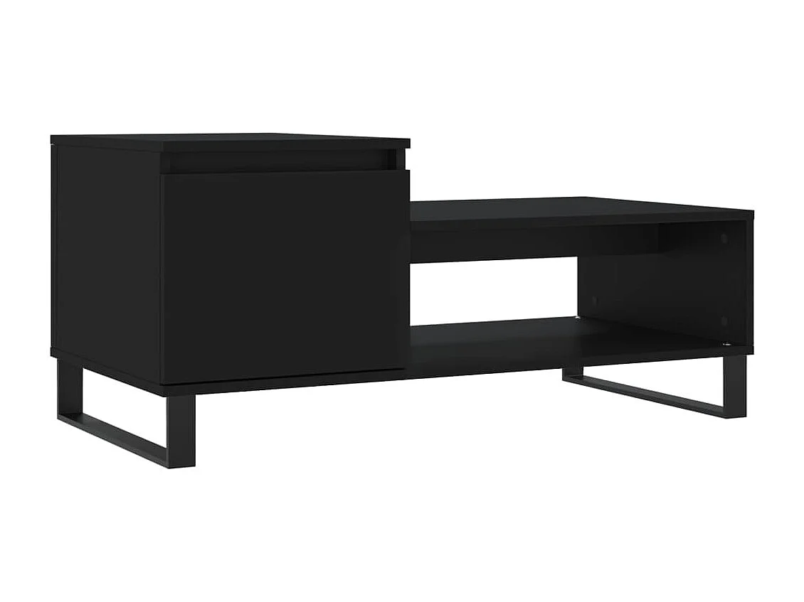 Mesa de centro madera contrachapada negro 100x50x45 cm ES81226