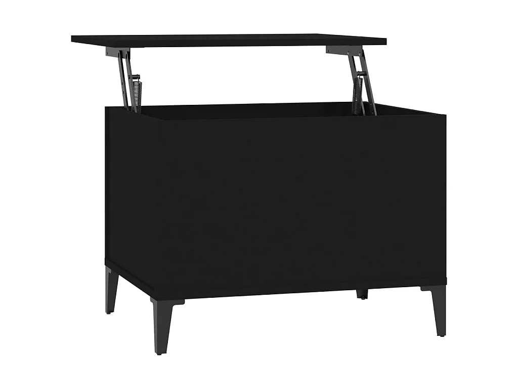 Table basse relevable Noir 60x44,5x45 cm Bois d'ingénierie OFR54175 BonneVie Meuble